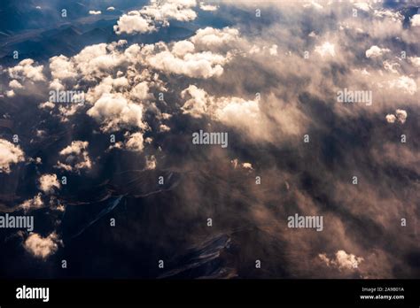 Himalayas aerial view from the plane Stock Photo - Alamy