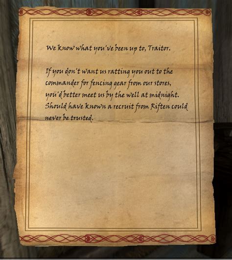 Letter (Skyrim) - The Elder Scrolls Wiki