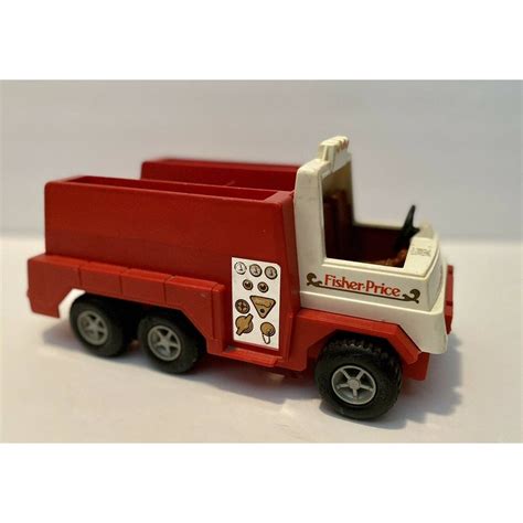 Vintage 1983 Fisher Price Red Fire Truck Toy Little People - Etsy