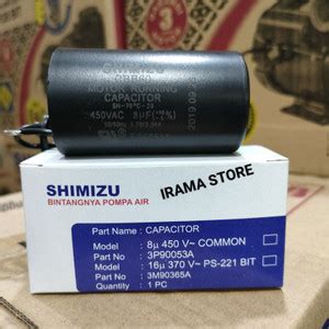 Jual Kapasitor Pompa Air Shimizu 8uf Original PS 128 130 133 135 E JET