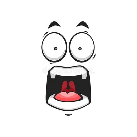 Screaming Emoji Isolated Angry Shouting Emoticon Vector Image The