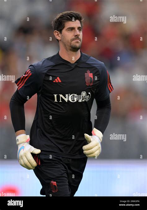 Brussels Belgium Goalkeeper Thibaut Courtois During The Uefa Euro