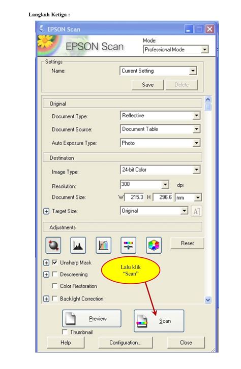 Scan F4 / Folio menggunakan Scanner A4
