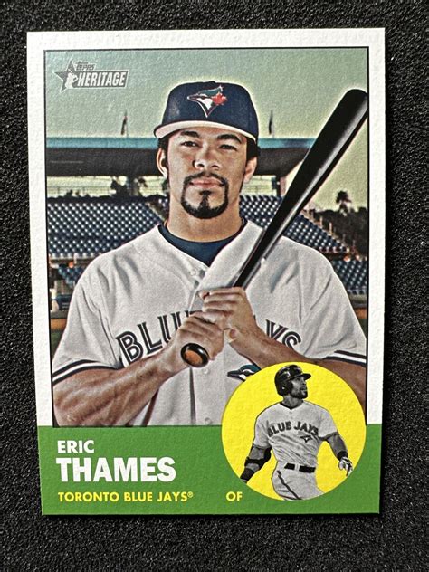 Eric Thames Topps Heritage Baseball Sp Short Print Qty Blue