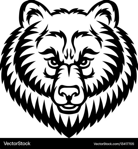 Bear head logo Royalty Free Vector Image - VectorStock