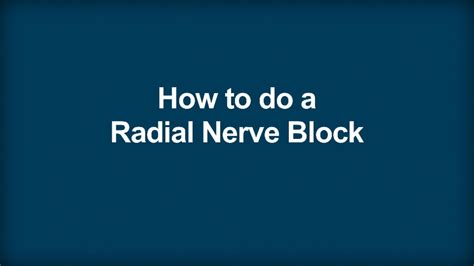 How To Do a Radial Nerve Block - Injuries; Poisoning - MSD Manual ...