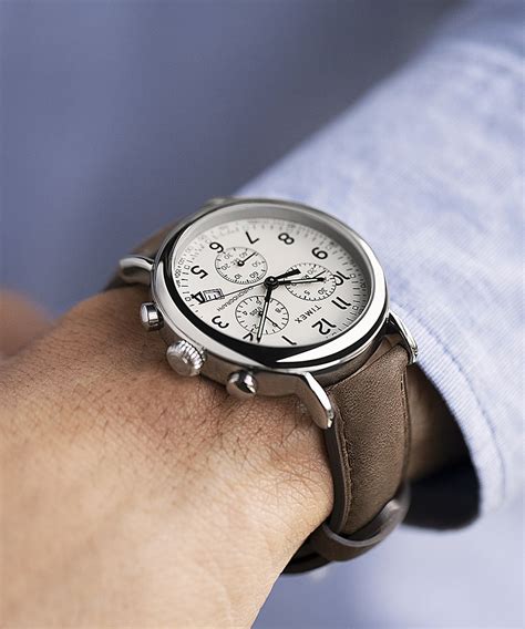 Timex Standard Chronograph 41mm Leather Strap Watch Timex Ca