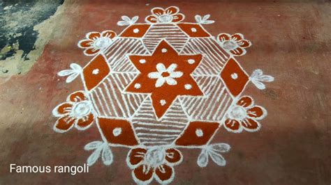 Puradasi Madham Easy Rangoli For Beginners Pandaga Muggulu Simple