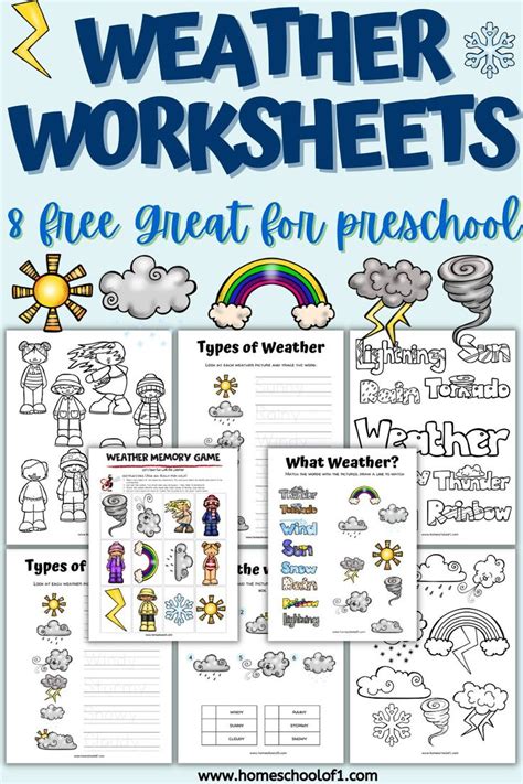 8 Free Preschool Weather Worksheets