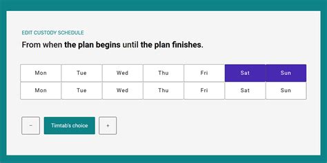 Custody Schedule Examples By Age Timtab