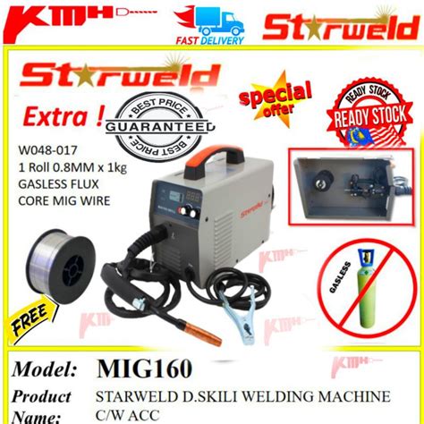 Starweld Gasless Welding Machine Full Set Welder Mig Skill With