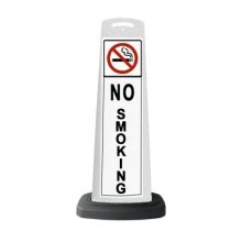 Valet White Vertical Panel No Smoking With Reflective Sign P39