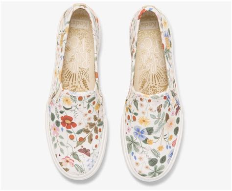 A Floral Slip On Keds X Rifle Paper Co Double Decker Strawberry