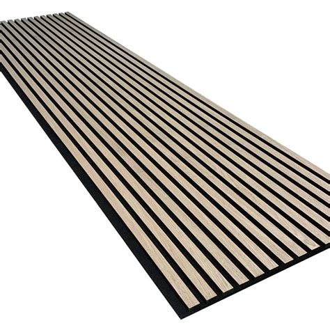 Slat Wall Covering MDF Wood Veneer Pet Acoustic Slatted Wooden Ceiling