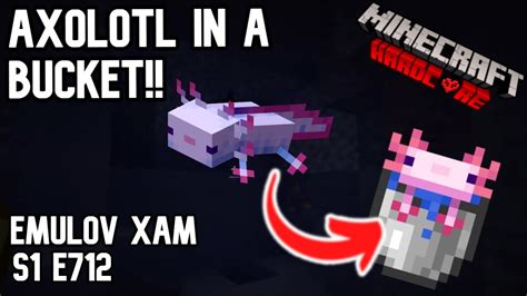 Axolotl In A Bucket Minecraft Hardcore Let S Play S1 E712 YouTube