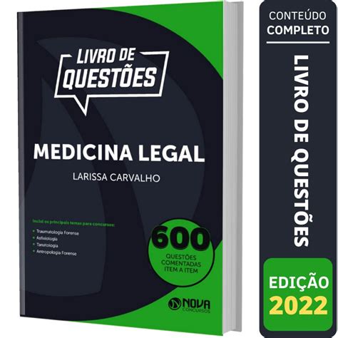 Livro Quest Es Comentadas De Medicina Legal Solu O Cursos E