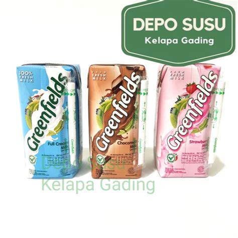 Jual Susu Greenfields Uht Ml Full Cream Coklat Strawberry Milk