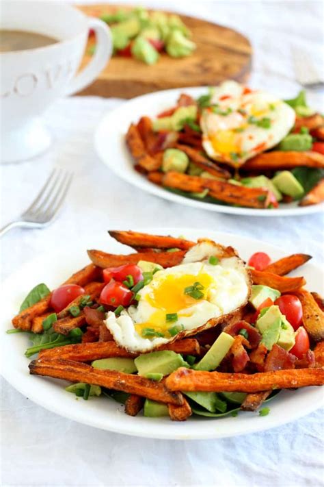 Smothered Breakfast Sweet Potato Fries Paleo Whole30