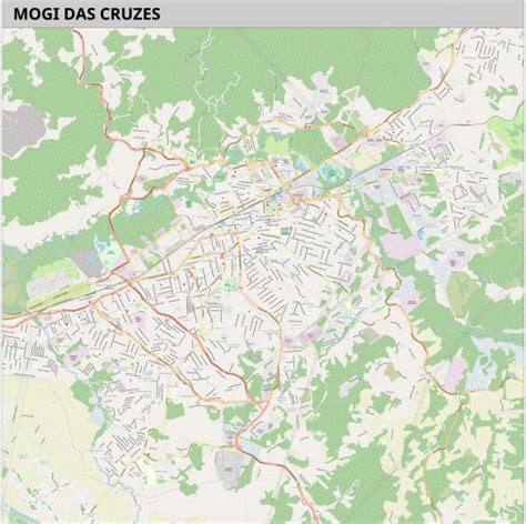 Mapa De Mogi Das Cruzes Sp Cm Comprimento X Cm Altura