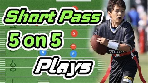 Top 5 Short Pass 5 On 5 Flag Football Plays Youtube