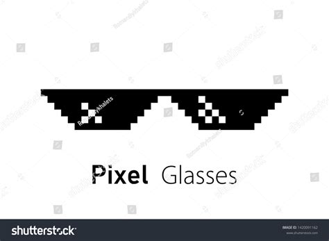 Pixel Glasses Icon Pixel Sunglasses Isolated Stock Vector (Royalty Free) 1420091162 | Shutterstock