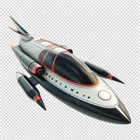 Premium PSD Spaceship Isolated On Transparent Background