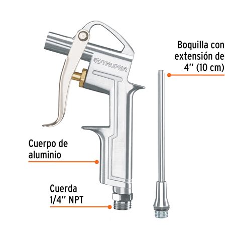 Ficha Tecnica Pistola para sopletear con extensión de 4 Truper