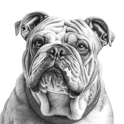 Bulldog Sketch Drawings 10 High Quality Jpg's Digital Download Wall Art, Canvas Art, Painting ...