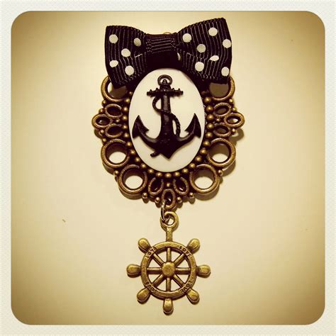 Items Similar To Old School Pin Up Style Anchor Brooch On Etsy