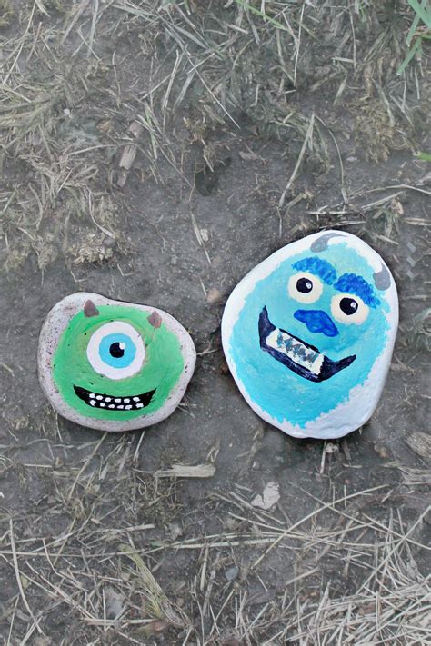 Monster Painted Rocks Fun And Easy Craft For Kids Or Garden