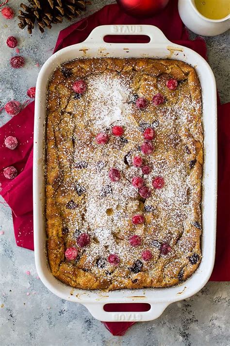 Cranberry Bread Pudding with Whiskey Cream Sauce - Countryside Cravings