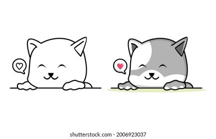 Cat Sleeping Coloring Page Kids Stock Vector (Royalty Free) 2006923037 ...