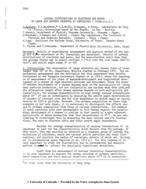 PDF Lateral Distributions Of Electrons And Muons In Large Air Showers