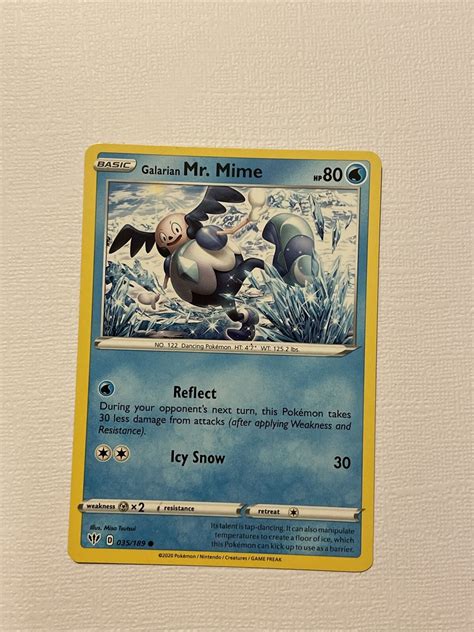 Pokemon Tcg Darkness Ablaze Galarian Mr Mime Pokemon Card Ebay