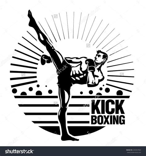 Kickboxing Stock Vectors And Vector Clip Art Kickboxing Gym Art Muay