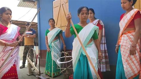 Assam Rongali Bihu Preparations In Full Swing As Women Of Abhayapuri