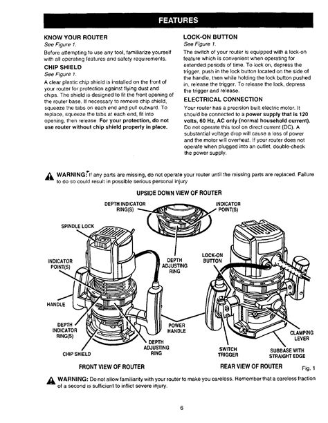 Page 6 Of Craftsman Router 315275 User Guide