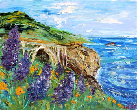 Big Sur California Painting Original Oil Painting Palette Knife