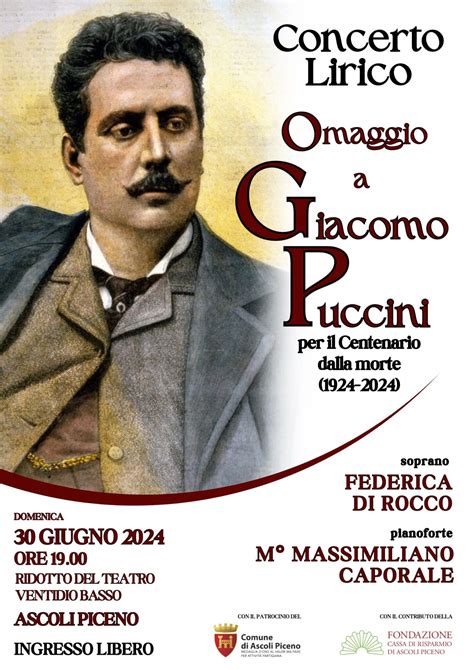 Ascoli Concerto Lirico Al Ventidio Basso Omaggio A Giacomo Puccini