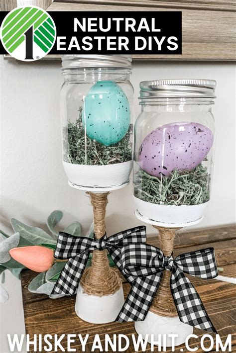 Neutral Farmhouse Dollar Tree Diys Buffalo Check Easter Spring