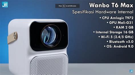 Review Wanbo T6 Max Proyektor Portable Terjangkau Cocok Buat Nobar