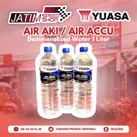 Jual Yuasa Air Aki Air Accu Demineralized Water 1 Liter Shopee Indonesia