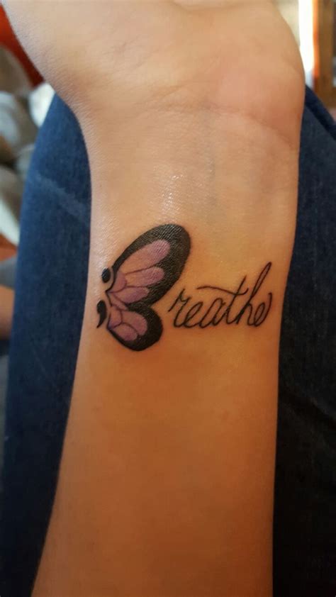 Semicolon Butterfly Wings Are Capital B Of The Word Breathe Nurse