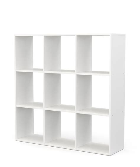 Bücherregal Raumteiler NOUR 9 Fächer 107 x 107 cm weiss Kaufen auf