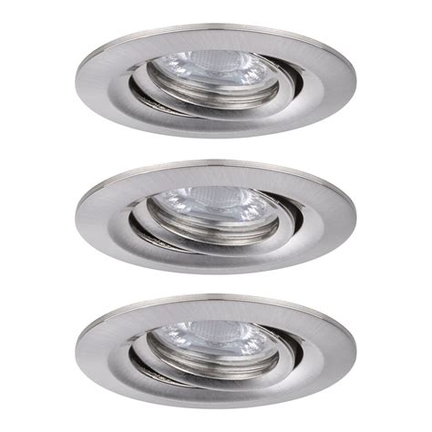 Paulmann Nova mini 3 spots encastrés pivotants fer Luminaire fr