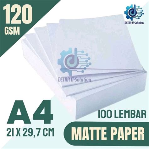 Jual Kertas Matte Paper Matt Paper Gsm A Isi Lembar