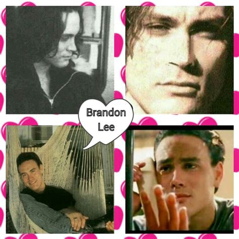 Four Different Pictures With The Words Brandon Lee On Them