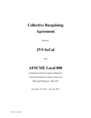 Fillable Online Collective Bargaining Agreement Between AFSCME Fax