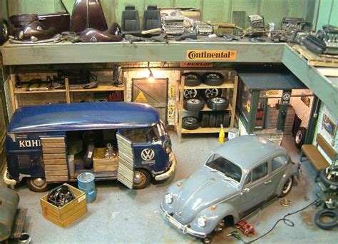 Garage Diorama Model Cars Building Car Model Scale Models Cars