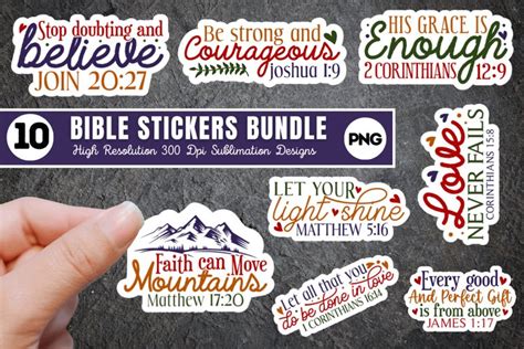 Bible Verse Sticker Bundle Religious Quote Stickers